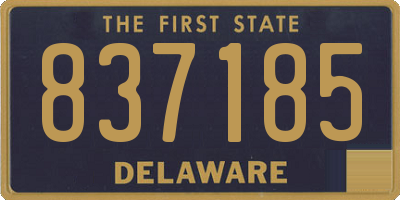 DE license plate 837185