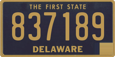 DE license plate 837189