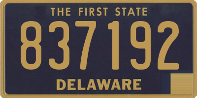 DE license plate 837192