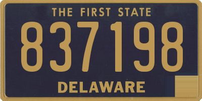 DE license plate 837198