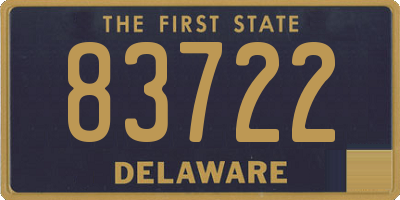 DE license plate 83722