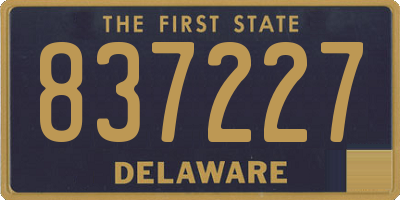 DE license plate 837227