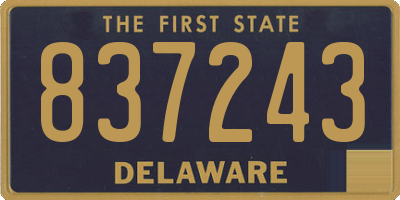 DE license plate 837243