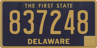 DE license plate 837248