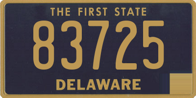 DE license plate 83725