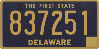 DE license plate 837251