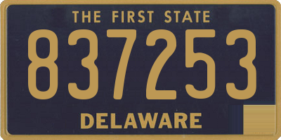 DE license plate 837253