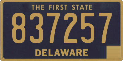 DE license plate 837257