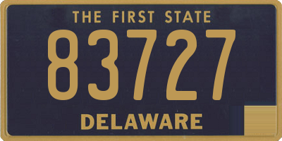DE license plate 83727