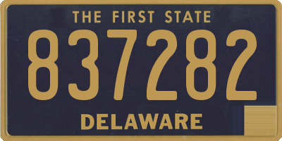 DE license plate 837282
