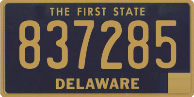 DE license plate 837285