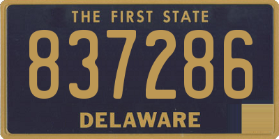 DE license plate 837286