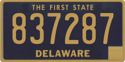 DE license plate 837287