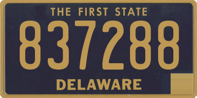 DE license plate 837288