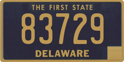 DE license plate 83729