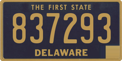 DE license plate 837293