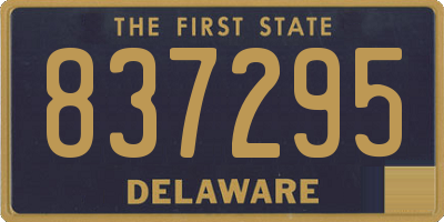 DE license plate 837295