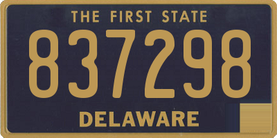 DE license plate 837298