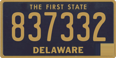 DE license plate 837332