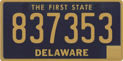 DE license plate 837353