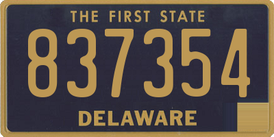 DE license plate 837354