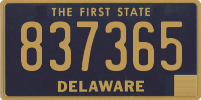 DE license plate 837365