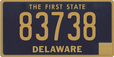 DE license plate 83738