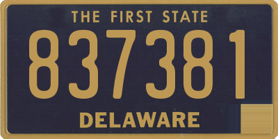 DE license plate 837381