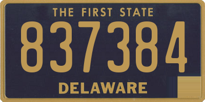DE license plate 837384