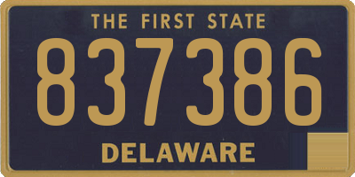 DE license plate 837386