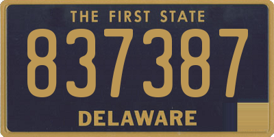 DE license plate 837387