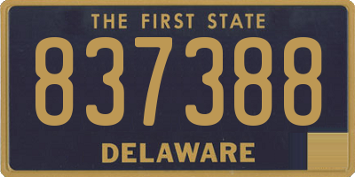 DE license plate 837388