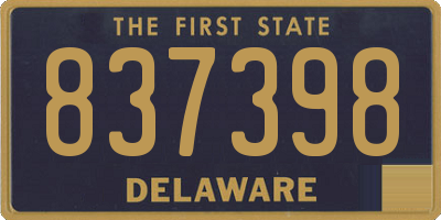 DE license plate 837398