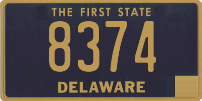 DE license plate 8374