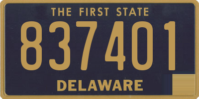 DE license plate 837401