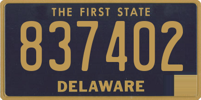 DE license plate 837402