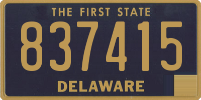 DE license plate 837415
