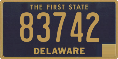 DE license plate 83742