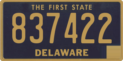 DE license plate 837422