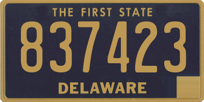 DE license plate 837423