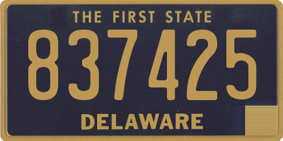 DE license plate 837425