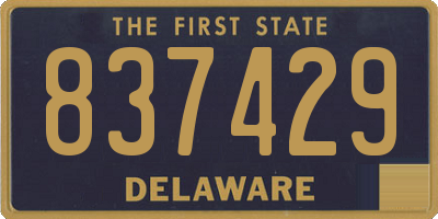 DE license plate 837429