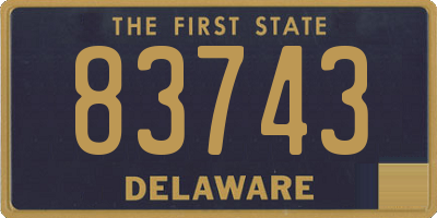 DE license plate 83743