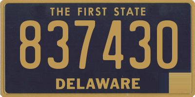 DE license plate 837430