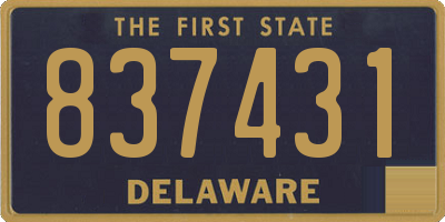 DE license plate 837431