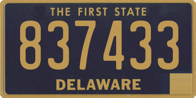 DE license plate 837433