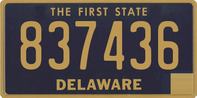 DE license plate 837436