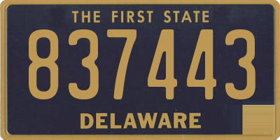 DE license plate 837443