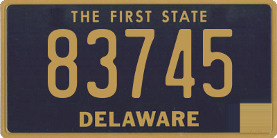 DE license plate 83745