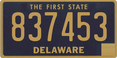 DE license plate 837453